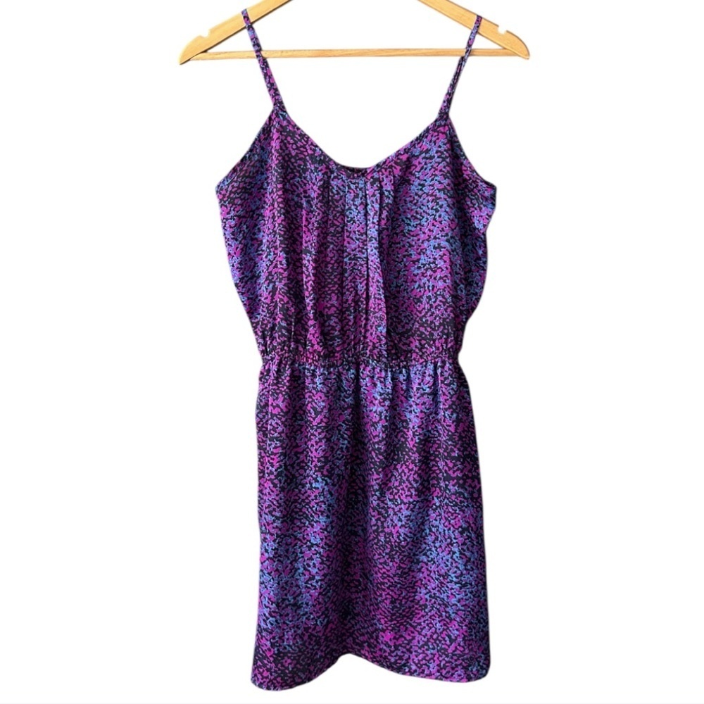 Aqua Womens Abstract Print‎ Spaghetti Strap Mini Slip Dress. Size M